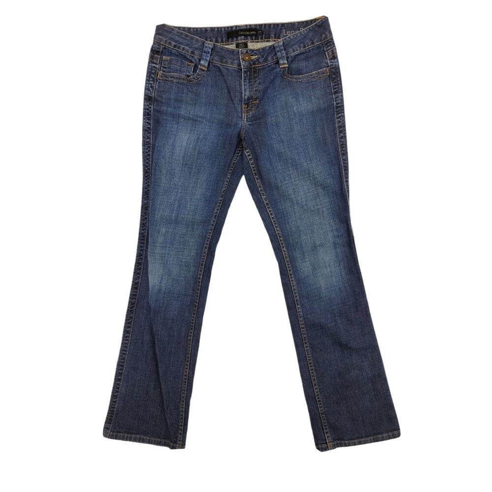 Calvin Klein Jeans Womens 30/10 Blue Lean Boot‎ Cut Stretch Flap Pockets Y2K